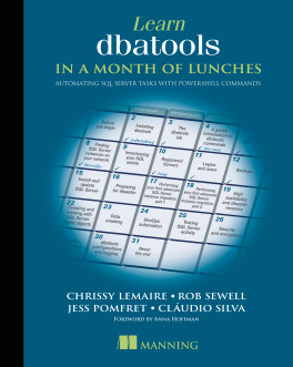 Our beautiful Learn dbatools in a Month of Lunches book cover