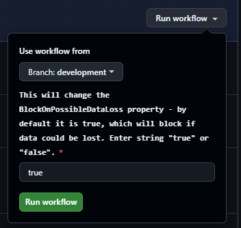 workflow_dispatch trigger with inputs on a GitHub Action.