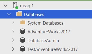 Databases in Azure Data Studio
