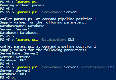 Screenshot showing how the parameter sets work